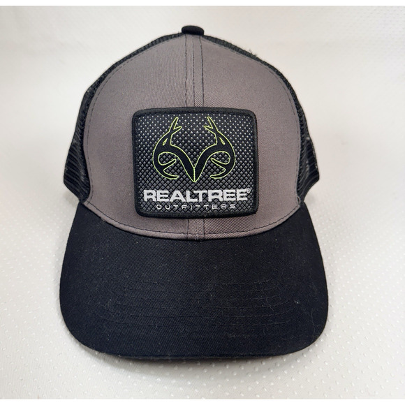 NWT Realtree Hat Men's One-Size Black Mesh Snap-Back Baseball Cap Hunting - Picture 1 of 7